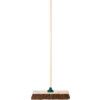 18" Stiff Bassine Broom with 48" Wooden Handle thumbnail-1