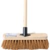 12" Soft Coco Broom with 60" Wooden Handle thumbnail-2