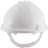 Safety Helmet, White, HDPE, Standard Peak, Includes Side Slots thumbnail-2