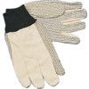 General Handling Gloves, Black/White, Vinyl Coating, Cotton Liner, Size 9 thumbnail-1