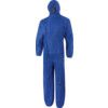 Disposable Hooded Coveralls, Type 5/6, Blue, Large, 44-46" Chest thumbnail-0