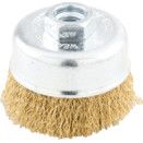 Twist Knot Cup Brush, Brass Coated Steel Wire 30SWG thumbnail-0