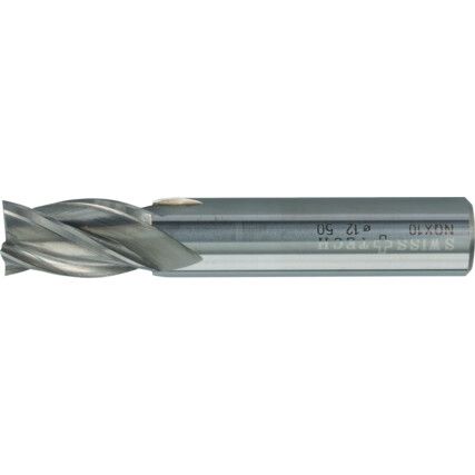 50, End Mill, Short, Plain Round Shank, 4mm, Carbide, Uncoated