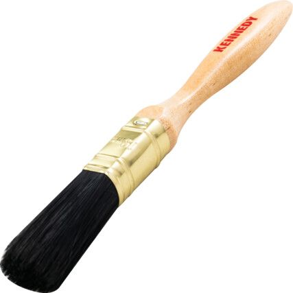 3/4in., Flat, Natural Bristle, Angle Brush, Handle Wood