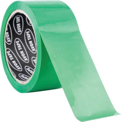 Packaging Tape, Polypropylene, Green, 48mm x 66m