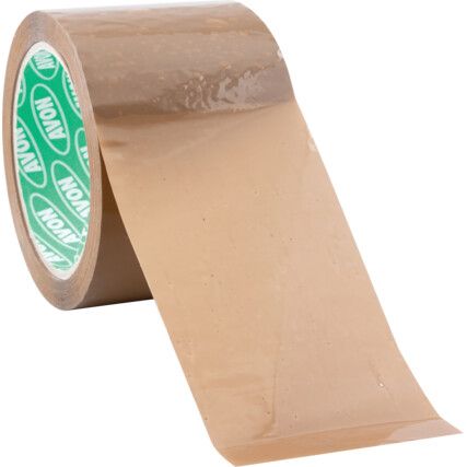 Packaging Tape, Polypropylene, Brown, 72mm x 66m
