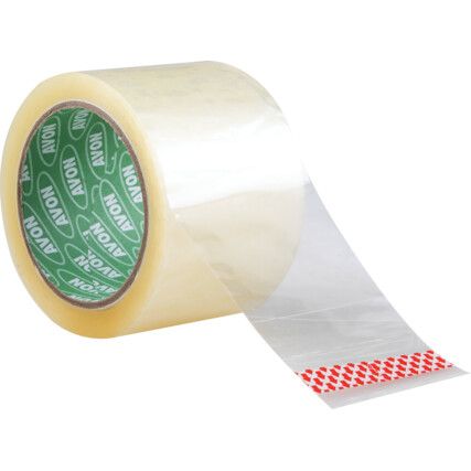 Packaging Tape, Polypropylene, Clear, 72mm x 66m