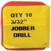 Jobber Drill,  3/32in., Normal Helix, High Speed Steel, Black Oxide thumbnail-3