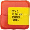 Jobber Drill, 13mm, Normal Helix, High Speed Steel, Black Oxide thumbnail-4