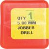 Jobber Drill, 5mm, Normal Helix, High Speed Steel, Bright thumbnail-3