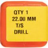 T100, Taper Shank Drill, MT2, 22mm, High Speed Steel, Standard Length thumbnail-2