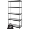 Standard Duty Shelving, 5 Shelves, 380kg Shelf Capacity, 1830mm x 1230mm x 610mm, Grey thumbnail-0