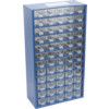 Polypropylene and Steel, Drawer Cabinet, Blue and Transparent Drawers, 551mm x 306mm x 155mm thumbnail-0