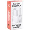 Lockout Keyed Padlock, Keyed Different, Nylon, Yellow, 42mm Width, Weatherproof thumbnail-2