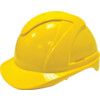 Safety Helmet, Yellow, ABS, Vented, Standard Peak, Includes Side Slots thumbnail-0