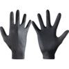 Disposable Gloves, Diamond Grip,  Black, Nitrile, Medium, Powder Free, Pack of 50, 8.3g thumbnail-0