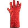 General Handling Gauntlet, Red, Uncoated Coating, Cotton Fleece Liner, Size 11 thumbnail-1