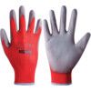Mechanical Hazard Gloves, Red/Grey, Nylon Liner, Polyurethane Coating, EN388: 2003, 4, 1, 2, 1, Size 8 thumbnail-0