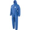 Guard Master, Chemical Protective Coveralls, Disposable, Blue, SMS Nonwoven Fabric, Zipper Closure, Chest 36-27", S thumbnail-0