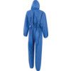 Guard Master, Chemical Protective Coveralls, Disposable, Blue, SMS Nonwoven Fabric, Zipper Closure, Chest 36-27", S thumbnail-1