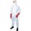 Guard Master, Chemical Protective Coveralls, Disposable, White, SMS Nonwoven Fabric, Zipper Closure, Chest 40-42", M thumbnail-0