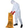 Guard Master, Chemical Protective Coveralls, Disposable, White, SMS Nonwoven Fabric, Zipper Closure, Chest 40-42", M thumbnail-1
