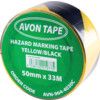 50mm Yellow & Black Hazard Marking Tape thumbnail-1