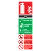 Carbon Dioxide Fire Extinguisher Vinyl Sign 100mm x 300mm thumbnail-0
