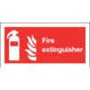 Fire Extinguisher Rigid PVC Sign 200mm x 100mm thumbnail-0
