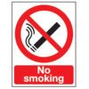 No Smoking Rigid PVC Sign 148mm x 210mm thumbnail-0