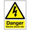 Electric Shock Risk Rigid PVC Danger Sign 297 x 420mm thumbnail-0