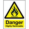 Highly Flammable Rigid PVC Danger Sign 297 x 420mm thumbnail-0