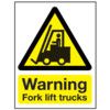 Fork Lift Trucks Rigid PVC Warning Sign 297 x 420mm thumbnail-0