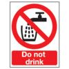 Do Not Drink Rigid PVC Sign 148mm x 210mm thumbnail-0