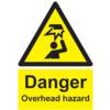 Overhead Hazard Vinyl Danger Sign 210mm x 297mm thumbnail-0