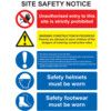 Site Safety Notice Rigid PVC Sign 300mm x 400mm thumbnail-0