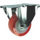Stainless Steel Castors - Polyurethane Tyred Wheel with Nylon Centre - Plain Bore - Roller Bearing thumbnail-4
