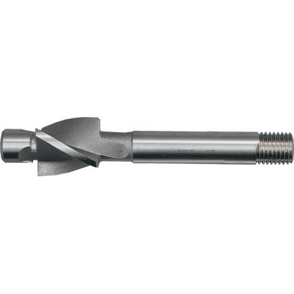 Counterbore, 8mm, High Speed Steel, 3 fl, Threaded Shank, Uncoated