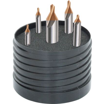 Centre Drill Set, 5mm to 12.5mm, High Speed Steel, TiN-Tipped, Set of 5