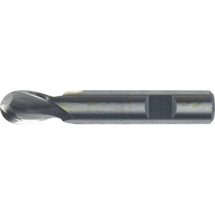 Series 11, Short, Ball Nose Slot Drill, 10mm, 2 fl, Cobalt High Speed Steel, Uncoated