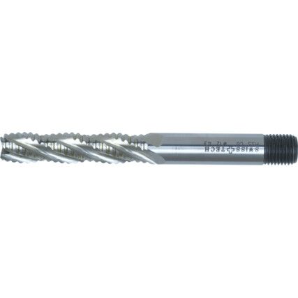 43, Roughing Cutter, Long, 10mm, Threaded Shank, 4fl, Cobalt High Speed Steel, Uncoated, M42