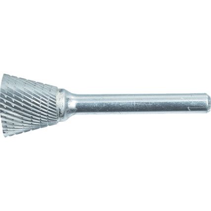 Rotary Burr, Uncoated, Cut 9 - Chipbreaker, 12.7mm, Inverted Cone