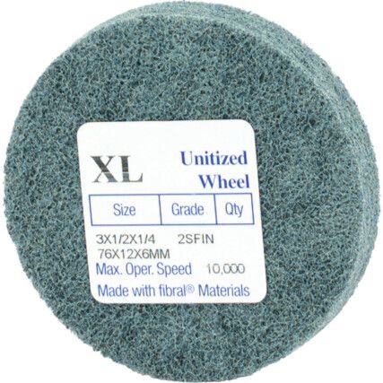 Unitised Wheel, 76 x 12 x 6.5mm, 2S, Fine, Silicon Carbide