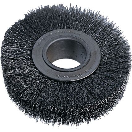 Industrial Rotary Wire Brush - Crimped - 30 SWG  - 125 x 30 x 30mm