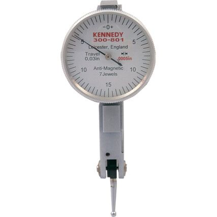 LEVER DIAL GAUGE 0.03x0.0005"x0-15-0 JEWELLED