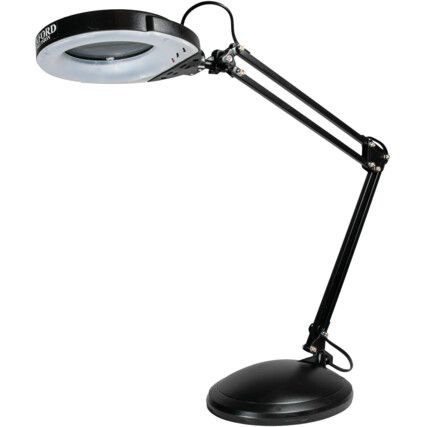 LED DESK MAGNIFIER TASK LAMP WITH WEIGHTED BASE, 1.75X 5.4W
