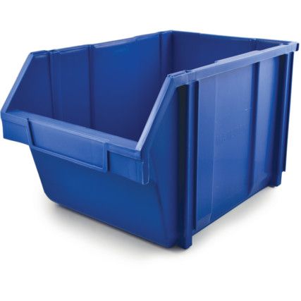 Plastic Storage Bin, Blue, 260mm x 280mm x 425mm