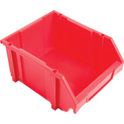 Storage Bins, Plastic, Red, 280x350x184mm