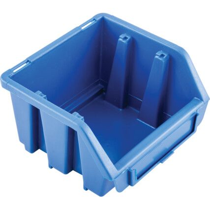 Storage Bins, Plastic, Blue, 116x112x75mm