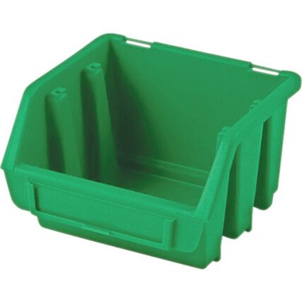 Storage Bins, Plastic, Green, 116x112x75mm